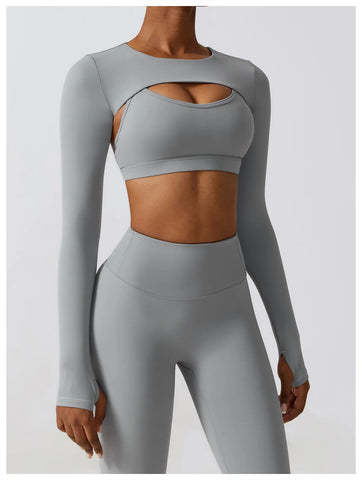 JENNIFER © | Three-Piece Overall Set - Leggings + Top