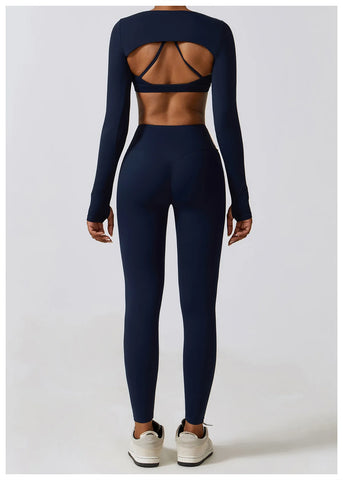 JENNIFER © | Three-Piece Overall Set - Leggings + Top