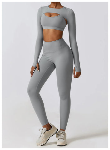 JENNIFER © | Three-Piece Overall Set - Leggings + Top