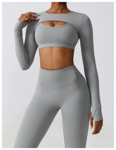 JENNIFER © | Three-Piece Overall Set - Leggings + Top