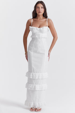 EVE© | WHITE BRODERIE MAXI DRESS