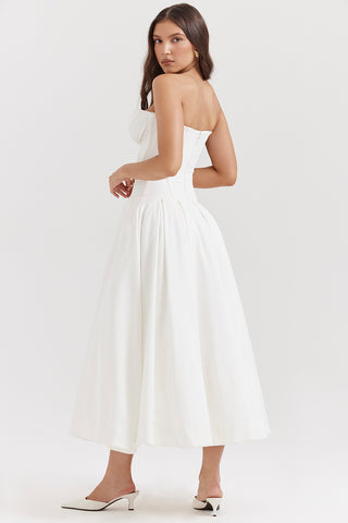 LADY© | STRAPLESS MIDI DRESS