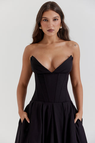 LADY© | STRAPLESS MIDI DRESS