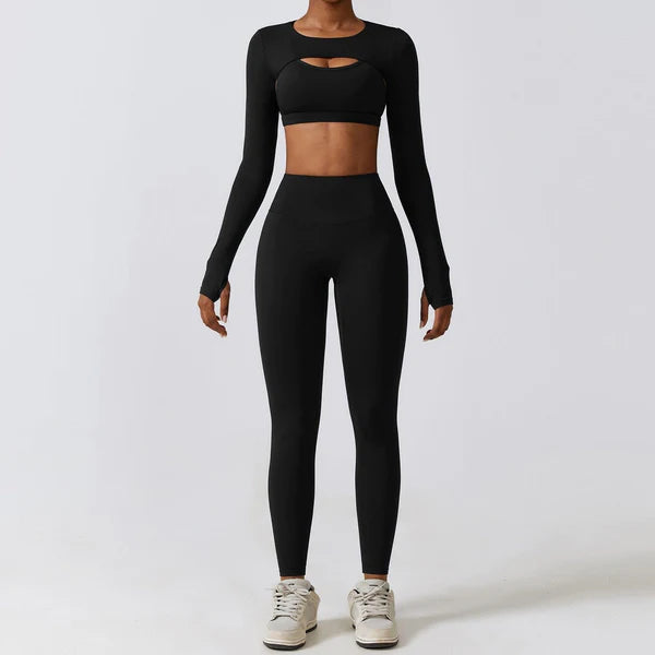 JENNIFER © | Three-Piece Overall Set - Leggings + Top