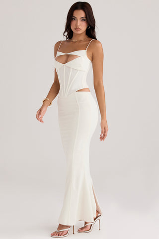 PALOMA© | IVORY CORSET MAXI DRESS