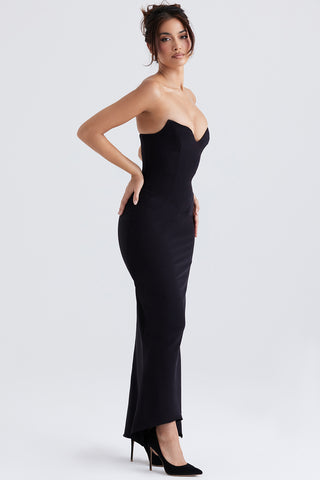 SABINE© | BLACK STRAPLESS CORSET DRESS