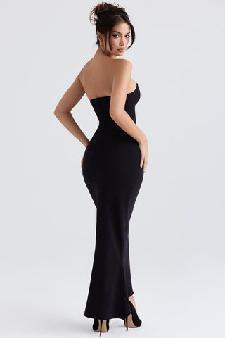 SABINE© | BLACK STRAPLESS CORSET DRESS