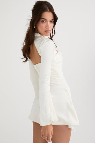 TOIRA© | IVORY DRAPED CORSET DRESS