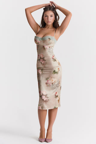 VENUS© | VINTAGE FLORAL MIDI DRESS