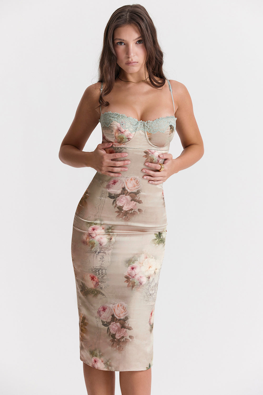 VENUS© | VINTAGE FLORAL MIDI DRESS